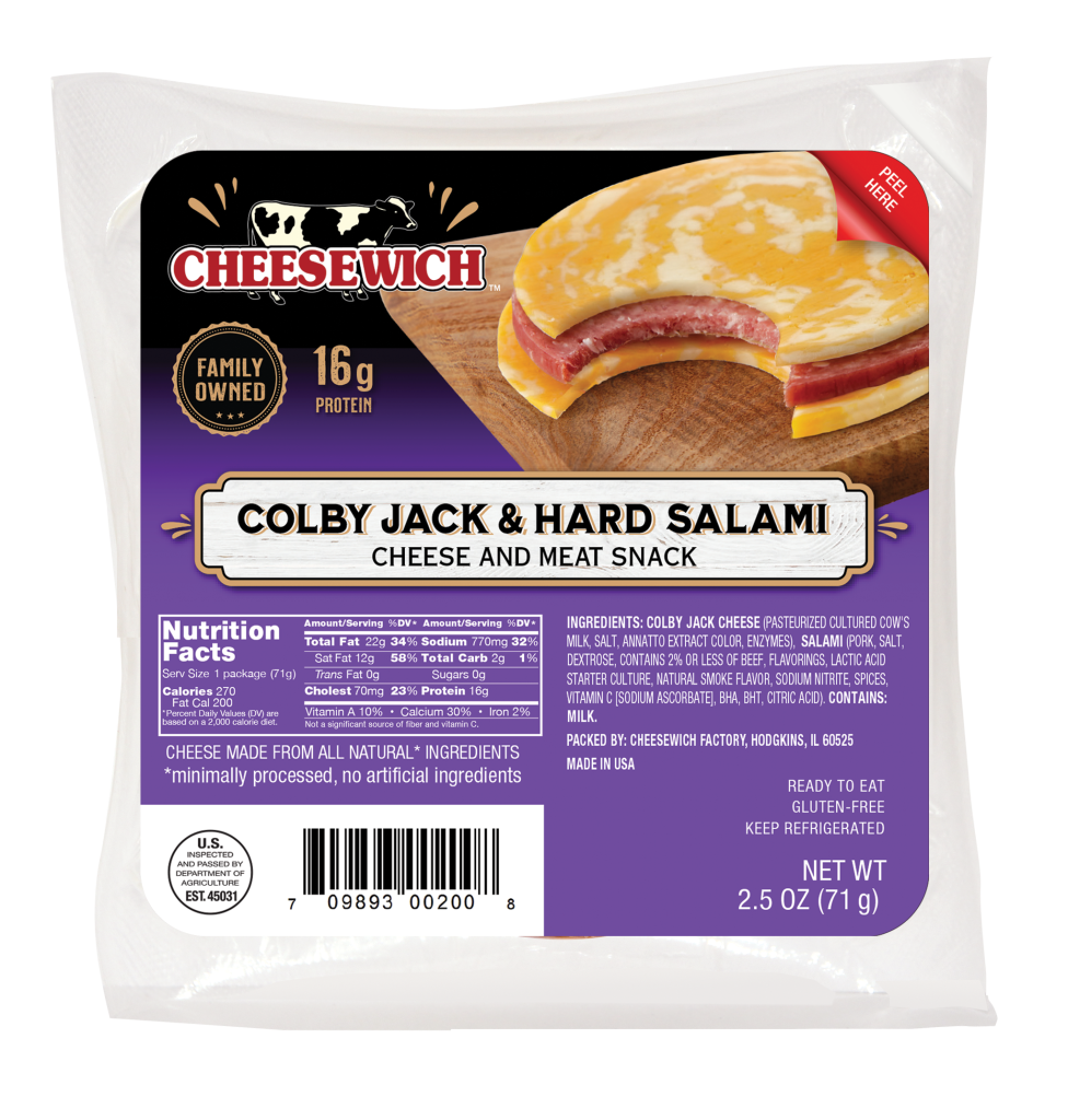 Cheesewich Colby Jack & Hard Salami Cheese and Meat Snack product image