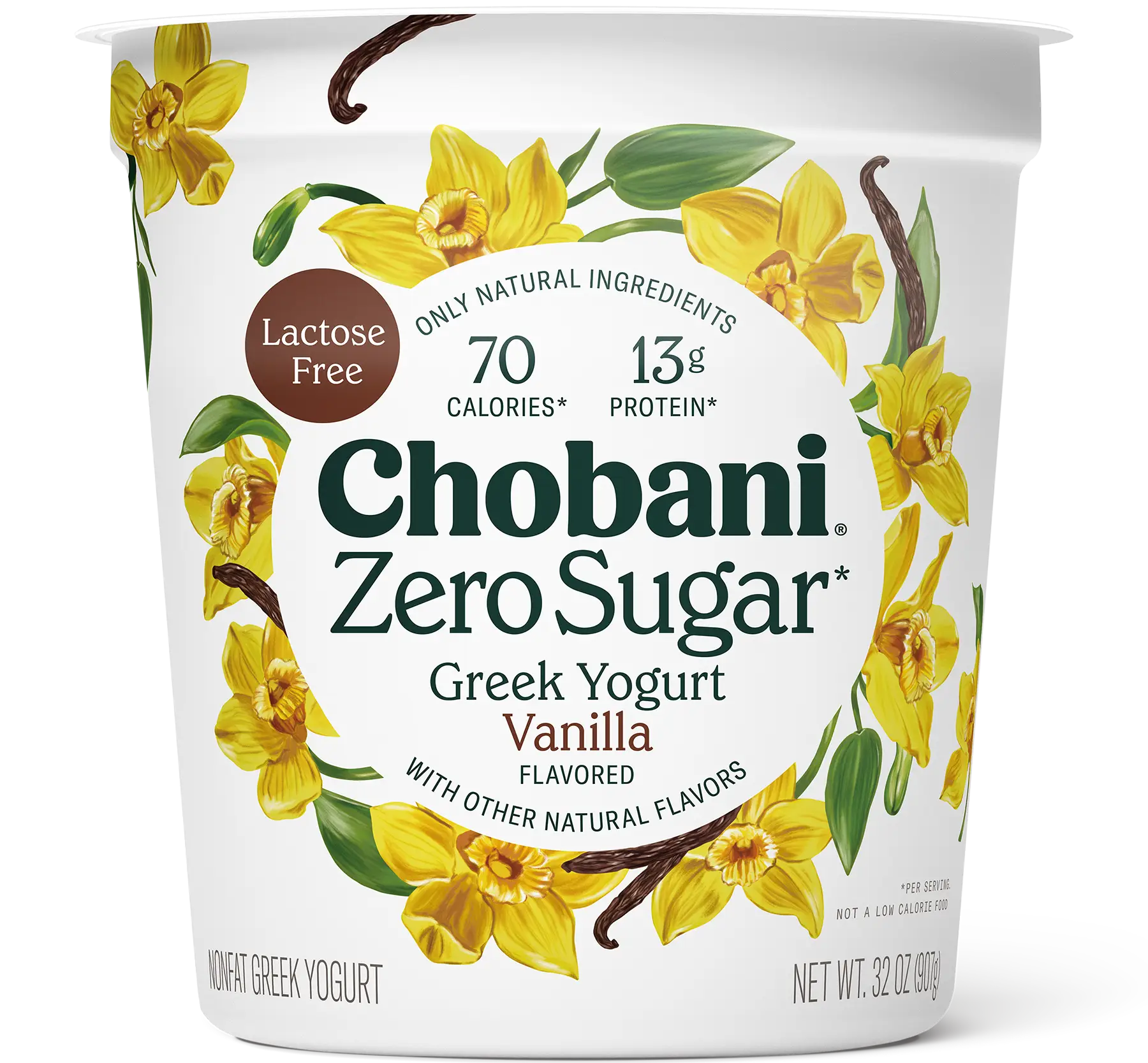 Chobani Zero Sugar Greek Yogurt Vanilla flavored product image