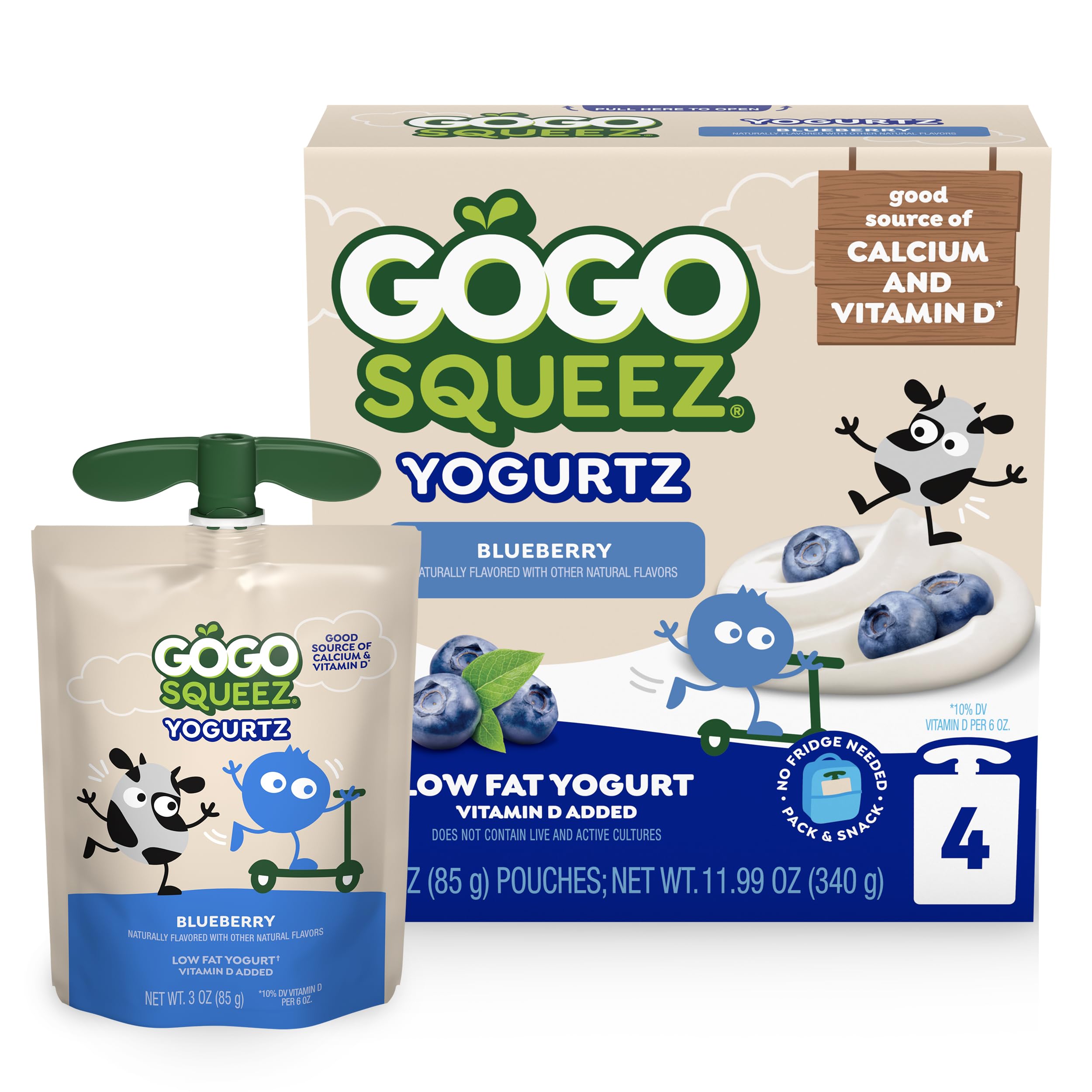 GoGo squeeZ Coco Squeezz Yogurtz Blueberry product image