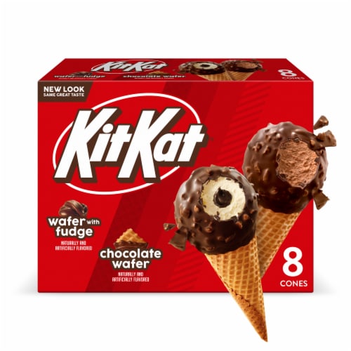 Kit Kat Frozen Dairy Dessert Cones Chocolate Wafer and Wafer with Fudge product image