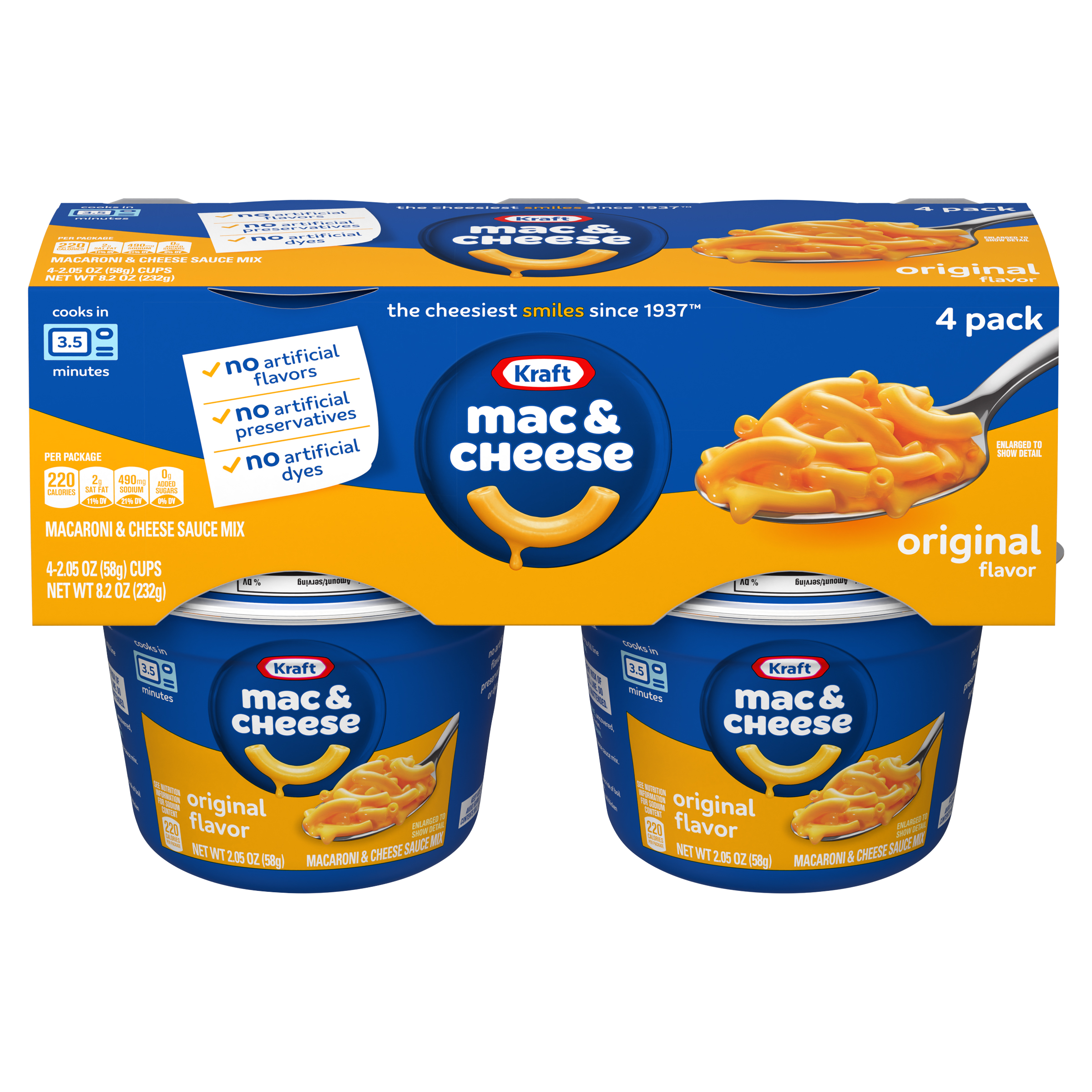 Kraft Original Macaroni & Cheese Microwaveable Dinner product image