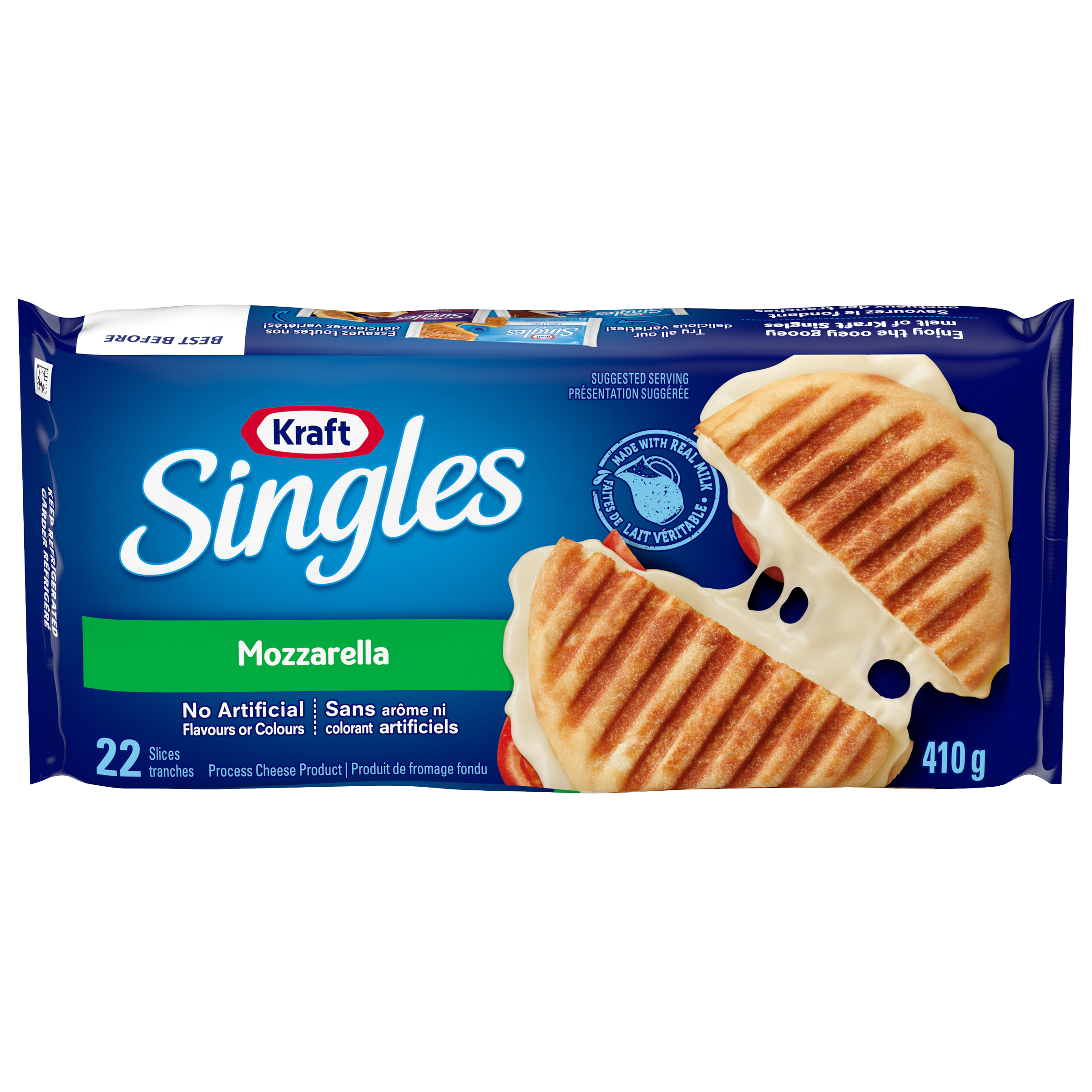 Kraft Singles Mozzarella Processed Cheese Slices product image