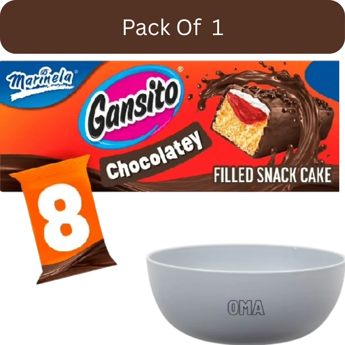 Marinela Gansito Chocolatey Filled Snack Cake product image