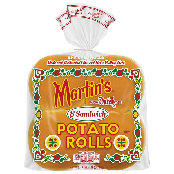 Martin's Famous Pastry Shoppe 8 Long Potato Rolls product image