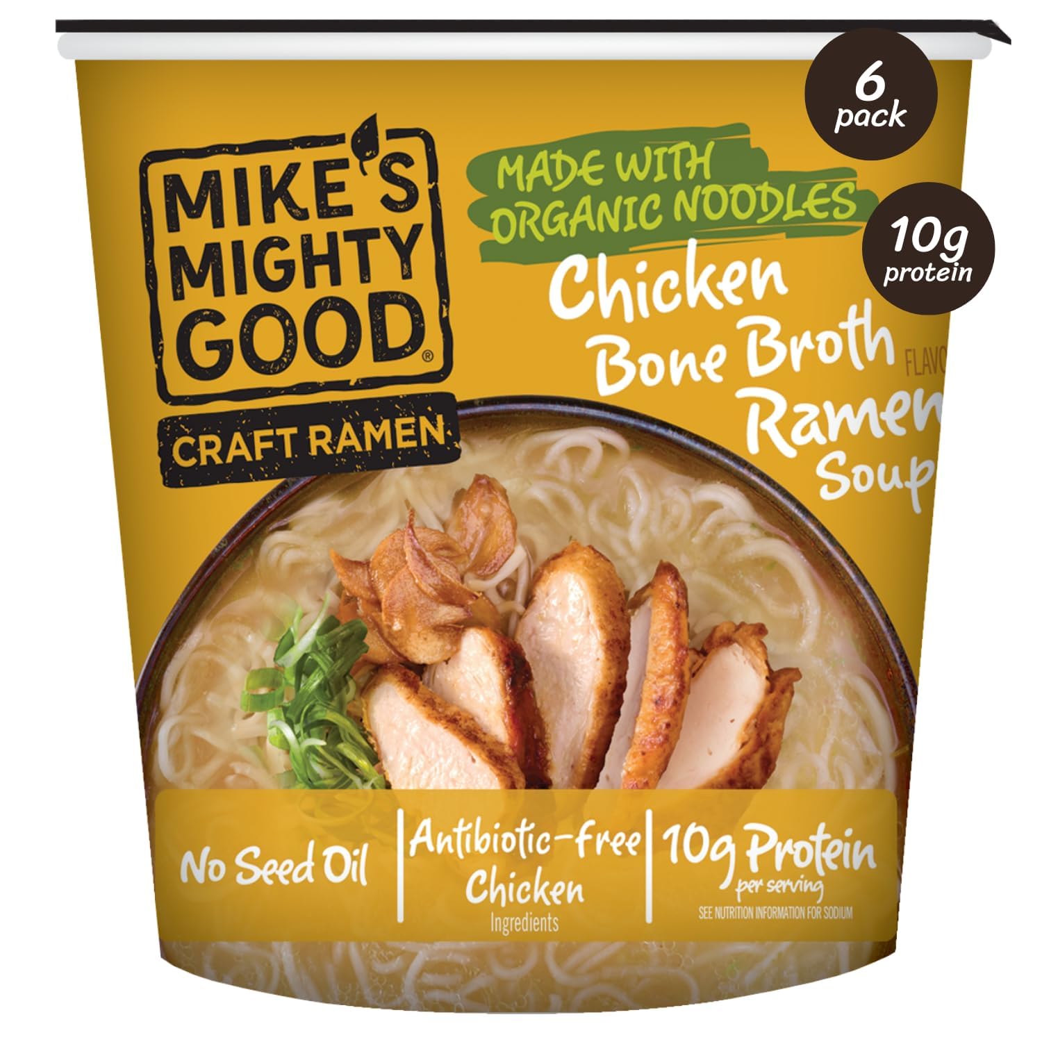 Mike's Mighty Good Craft Ramen Organic Ramen Noodles Chicken Bone Broth Ramen Soup product image