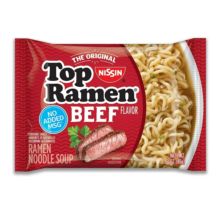 Nissin Top Ramen Beef Flavor Noodle Soup product image