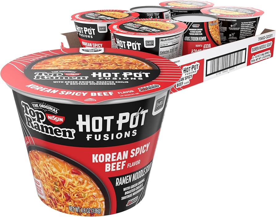 Nissin Top Ramen Hot Pot Fusions Korean Spicy Beef product image
