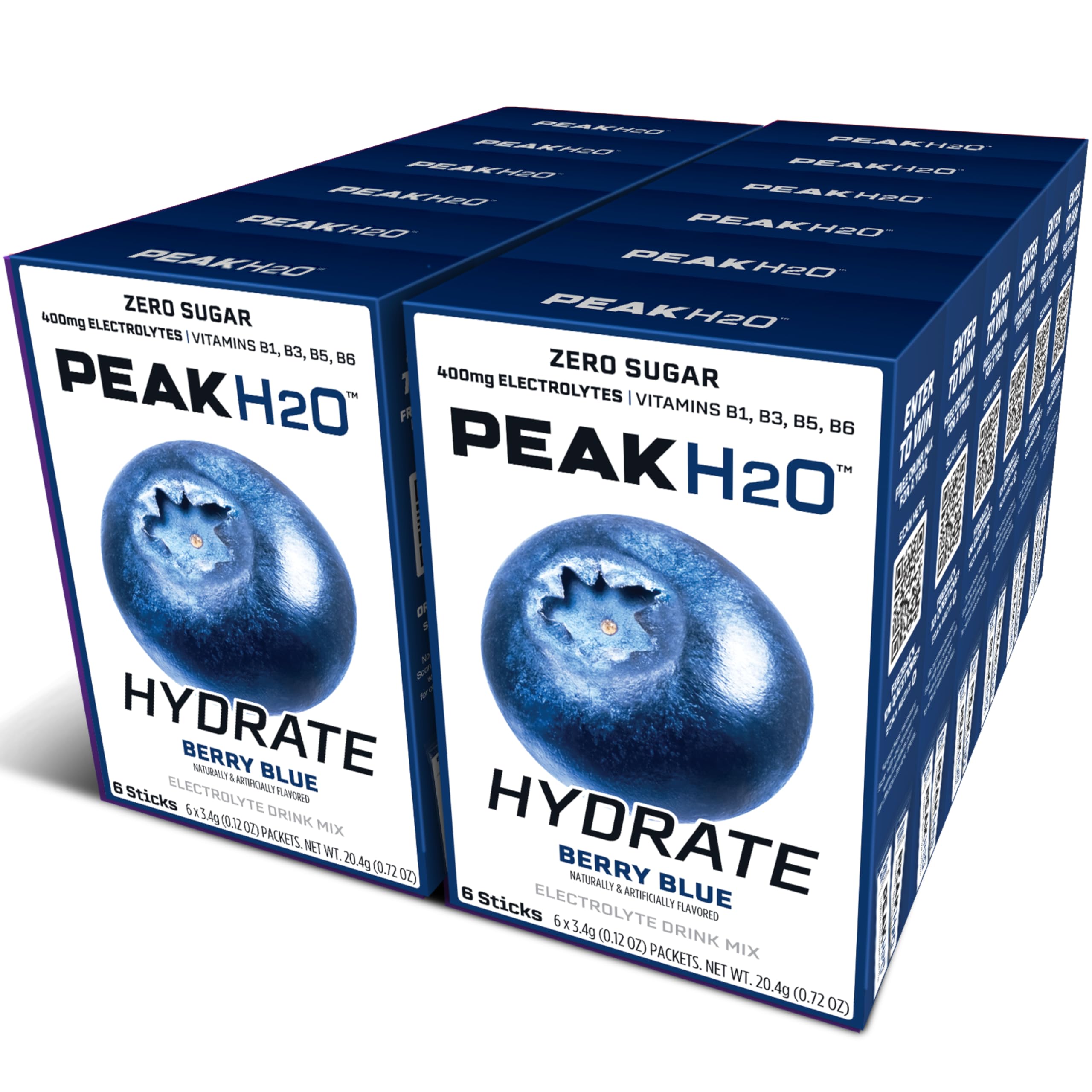 Peak H2O Hydrate Electrolyte Drink Mix Berry Blue product image