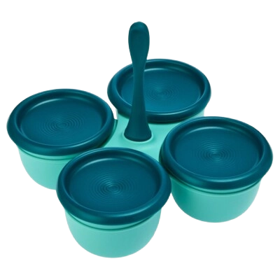 Tupperware Blossom Serve & Store 4-Canister Set Health Rating