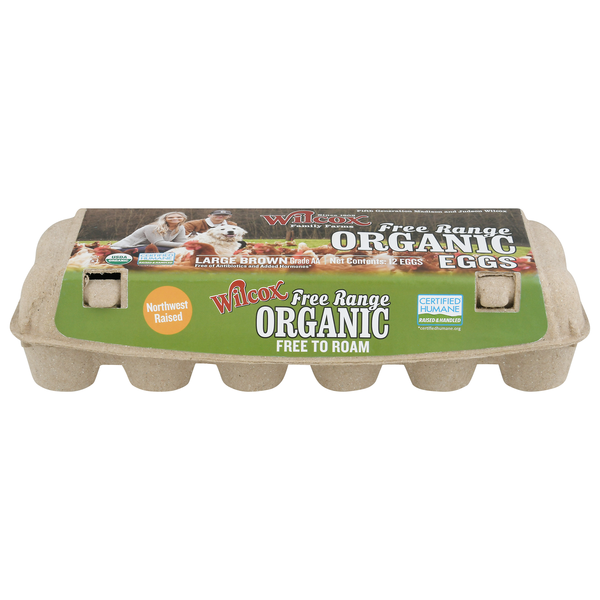 Wilcox Family Farms ORGANIC LARGE BROWN Grade AA Eggs Free Range